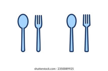 spoon and fork icon vector. spoon, fork and knife icon vector. restaurant sign and symbol