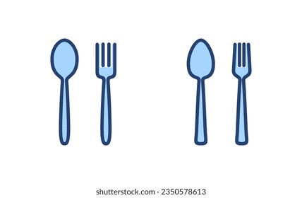 spoon and fork icon vector. spoon, fork and knife icon vector. restaurant sign and symbol