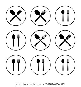 spoon and fork icon vector. spoon, fork and knife icon vector. restaurant sign and symbol