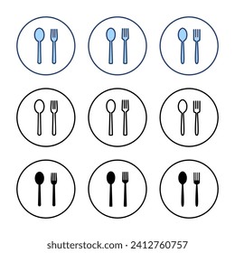 spoon and fork icon vector. spoon, fork and knife icon vector. restaurant sign and symbol
