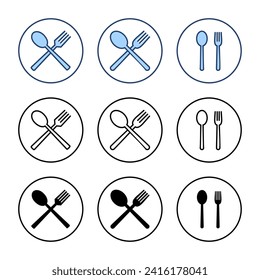 spoon and fork icon vector. spoon, fork and knife icon vector. restaurant sign and symbol