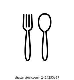 spoon and fork icon vector. spoon, fork and knife icon vector. restaurant icon