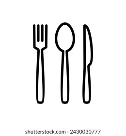 spoon and fork icon vector. spoon, fork and knife icon vector. restaurant icon