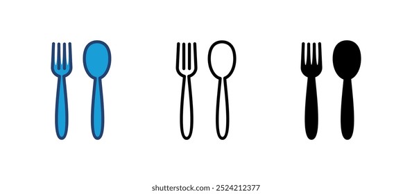 spoon and fork icon vector. spoon, fork and knife icon vector. restaurant icon
