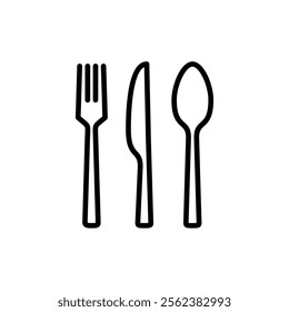 spoon and fork icon vector. spoon, fork and knife icon vector. restaurant sign and symbol