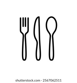 spoon and fork icon vector. spoon, fork and knife icon vector. restaurant sign and symbol