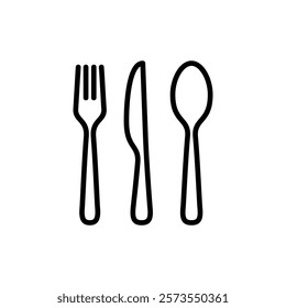 spoon and fork icon vector. spoon, fork and knife icon vector. restaurant sign and symbol