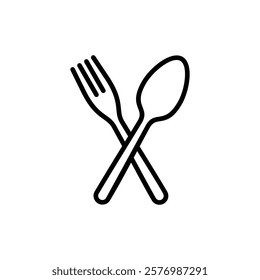 spoon and fork icon vector. spoon, fork and knife icon vector. restaurant sign and symbol