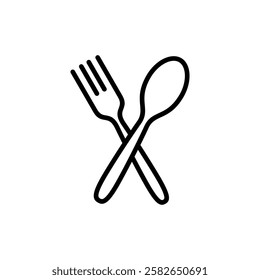 spoon and fork icon vector. spoon, fork and knife icon vector. restaurant sign and symbol