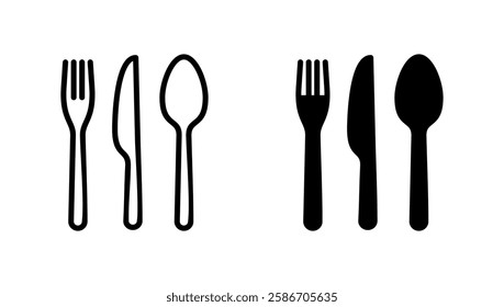 spoon and fork icon vector. spoon, fork and knife icon vector. restaurant sign and symbol