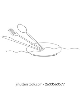 spoon and fork icon vector. spoon fork and knife icon vector. restaurant sign and symbol continuous line