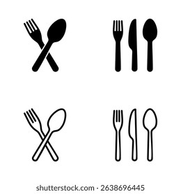spoon and fork icon vector. spoon, fork and knife icon vector. restaurant sign and symbol