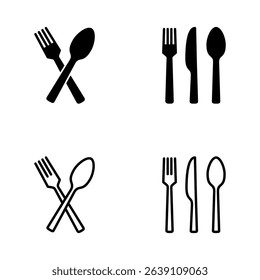 spoon and fork icon vector. spoon, fork and knife icon vector. restaurant sign and symbol