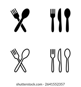 spoon and fork icon vector. spoon, fork and knife icon vector. restaurant sign and symbol