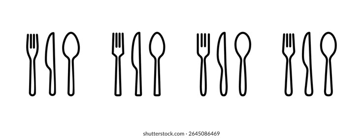 spoon and fork icon vector. spoon, fork and knife icon vector. restaurant sign and symbol