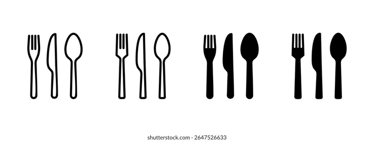 spoon and fork icon vector. spoon, fork and knife icon vector. restaurant sign and symbol