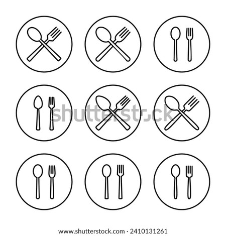 spoon and fork icon vector. spoon, fork and knife icon vector. restaurant sign and symbol