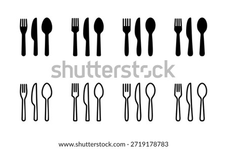 spoon and fork icon vector. spoon, fork and knife icon vector. restaurant sign and symbol