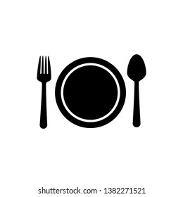 Spoon and Fork icon vector. Restaurant symbol illustration. Trendy flat design style on white background.