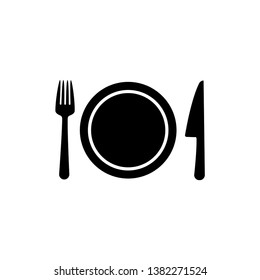 Spoon and Fork icon vector. Restaurant symbol illustration. Trendy flat design style on white background.