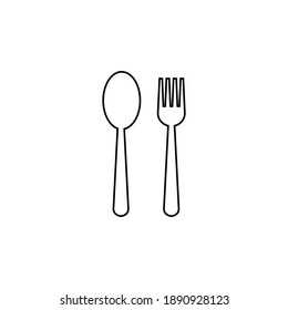 Spoon And Fork Icon Vector. Spoon, Fork Icon Vector. Restaurant Icon