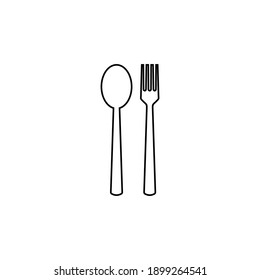 spoon and fork icon vector. spoon, fork icon vector. restaurant icon