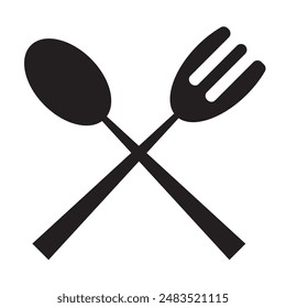 Spoon and fork icon vector set. fork and knife vector. Restaurant symbol and Dinner  plate with spoon and fork icon set. vector illustration.