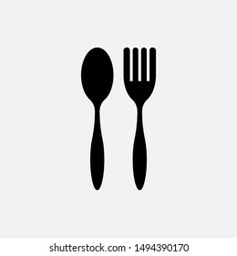 Spoon & Fork Icon - Vector, Sign and Symbol for Design, Presentation, Website or Apps Elements. 