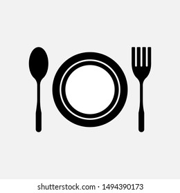 Spoon & Fork Icon - Vector, Sign and Symbol for Design, Presentation, Website or Apps Elements. 