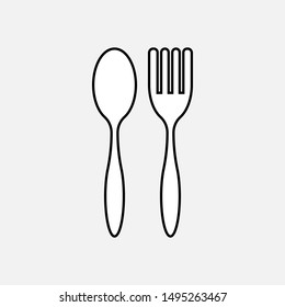 
Spoon & Fork Icon - Vector, Sign and Symbol for Design, Presentation, Website or Apps Elements.