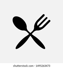 
Spoon & Fork Icon - Vector, Sign and Symbol for Design, Presentation, Website or Apps Elements.