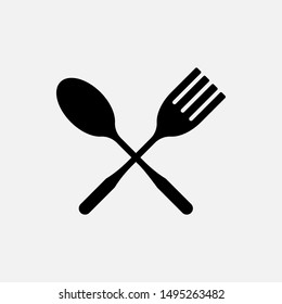 
Spoon & Fork Icon - Vector, Sign and Symbol for Design, Presentation, Website or Apps Elements.