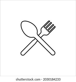 Spoon Fork icon vector symbol illustration 
