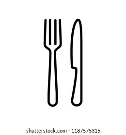 spoon and fork icon vector template