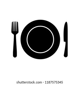 spoon and fork icon vector template