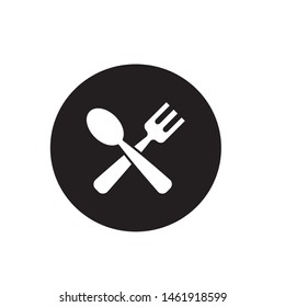 spoon and fork icon vector template
