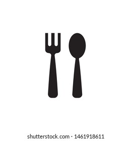 spoon and fork icon vector template