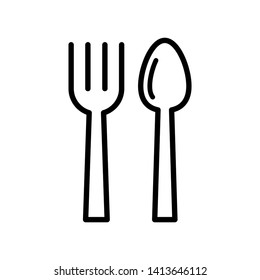 Spoon and fork Icon vector templates