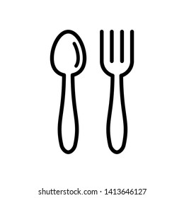 Spoon and fork Icon vector templates