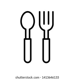 Spoon and fork Icon vector templates
