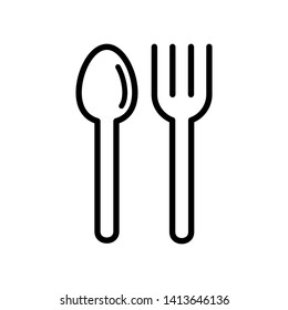 Spoon and fork Icon vector templates