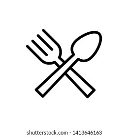 Spoon and fork Icon vector templates