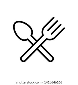 Spoon and fork Icon vector templates