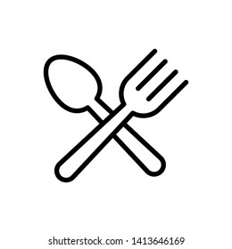 Spoon and fork Icon vector templates