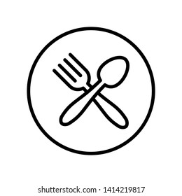 Spoon and fork Icon vector templates