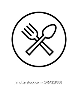 Spoon and fork Icon vector templates