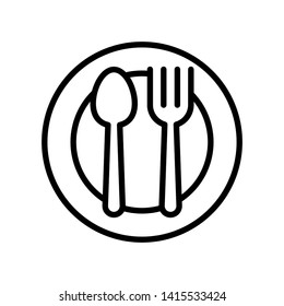 Spoon and fork Icon vector templates