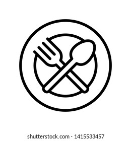 Spoon and fork Icon vector templates