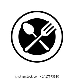 Spoon and fork Icon vector templates