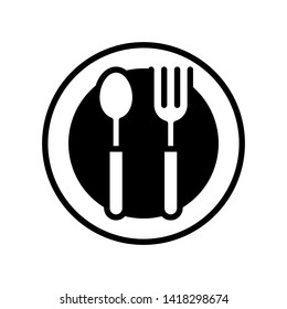 Spoon and fork Icon vector templates